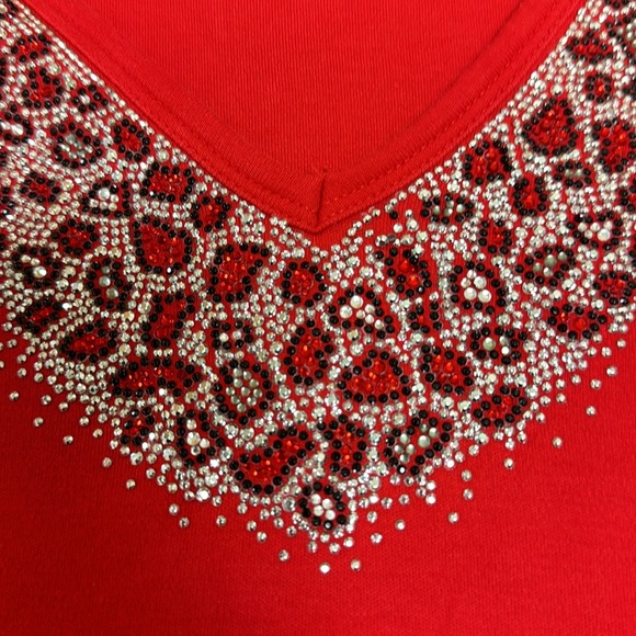 Plus size Isaac’s Designs t-shirt with rhinestones. - Picture 2 of 5